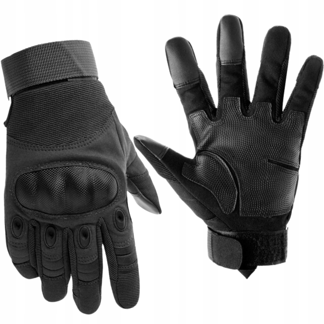 CZARNE RĘKAWICZKI OCHRONNE r. XL IDEALNY PREZENT NA ASG OBÓZ