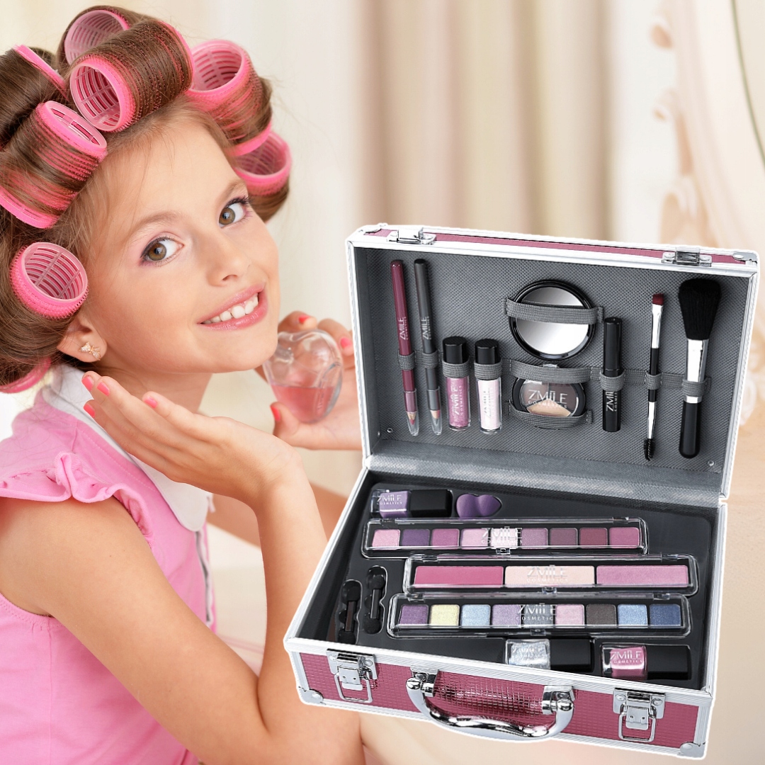 Idealny Prezent Dziewczynki Córki Make Up Set Kuferek z Kosmetykami 39el