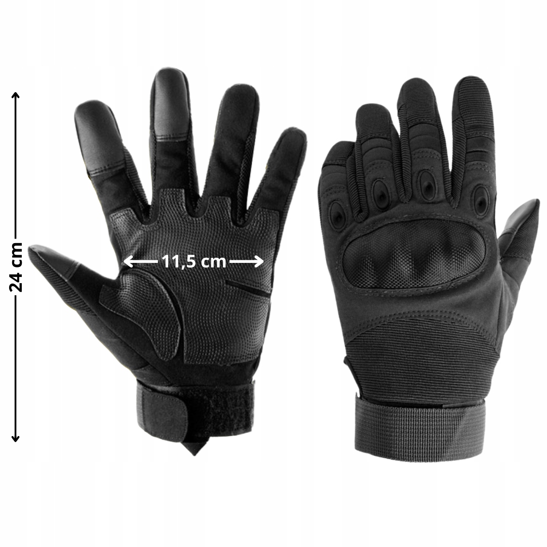 CZARNE RĘKAWICZKI OCHRONNE r. XL IDEALNY PREZENT NA ASG OBÓZ