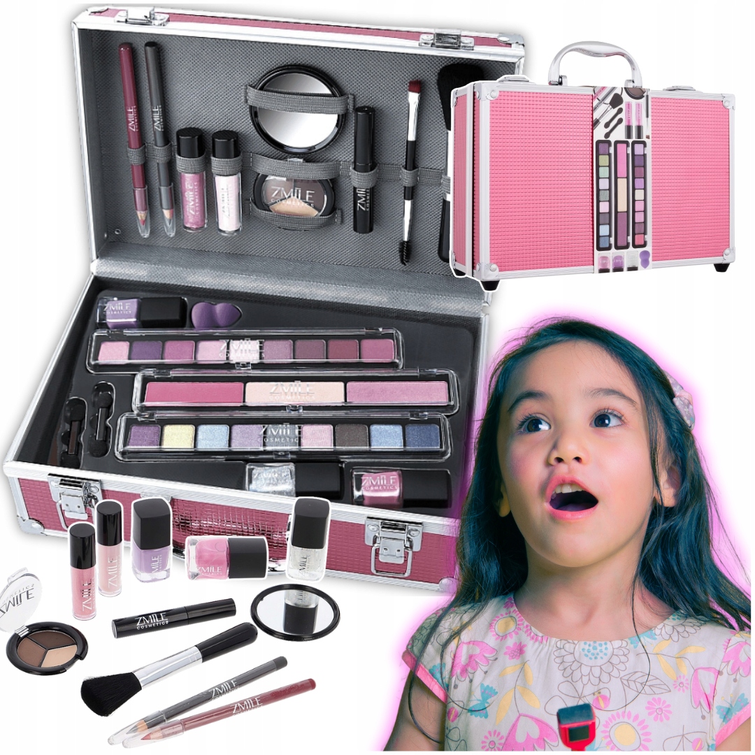 Idealny Prezent Dziewczynki Córki Make Up Set Kuferek z Kosmetykami 39el