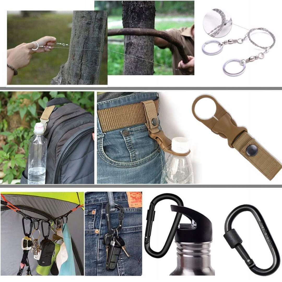 Zestaw Bojowy Wyjazdowy Obóz ASG Plecak Taktyczny Rękawice XL