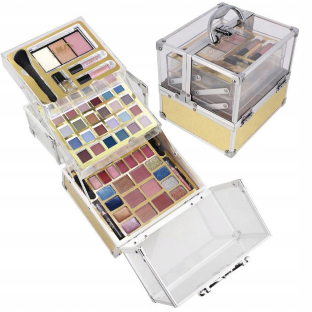 KUFEREK DUŻY MAKE UP BEZPIECZNY GOTOWY PREZENT IDEALNY DLA CÓRKI DZIECKA