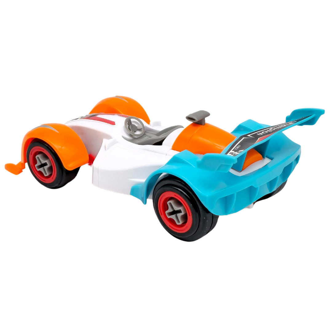 Pojazd auto wyścigowe do rozkręcania i skręcania