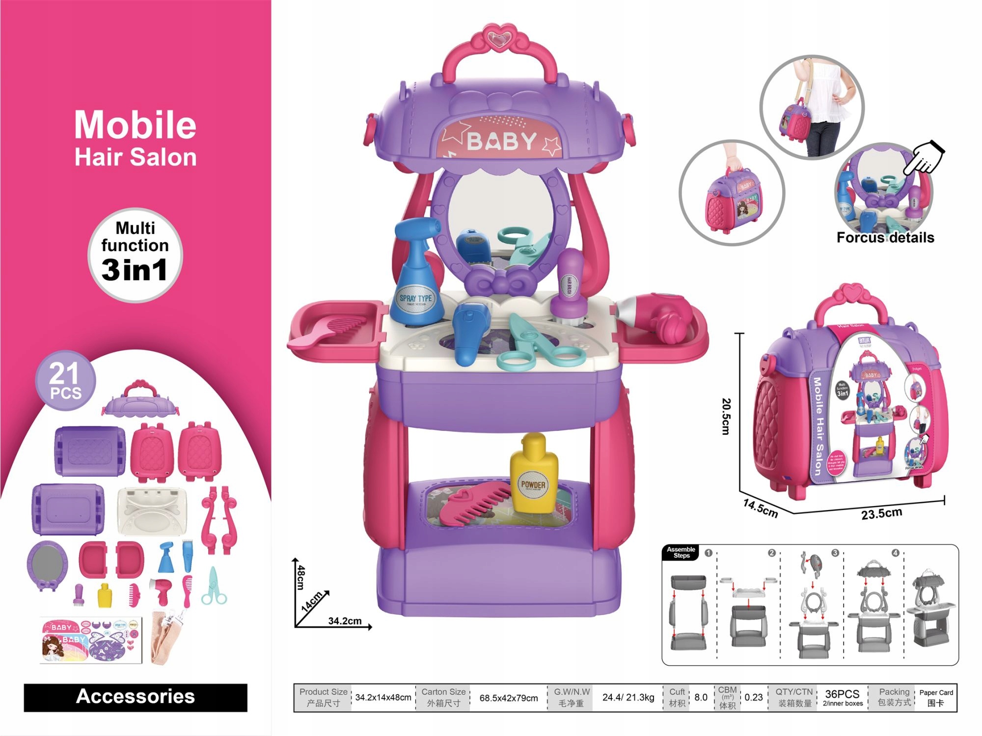 Zestaw w kuferku - fryzjer