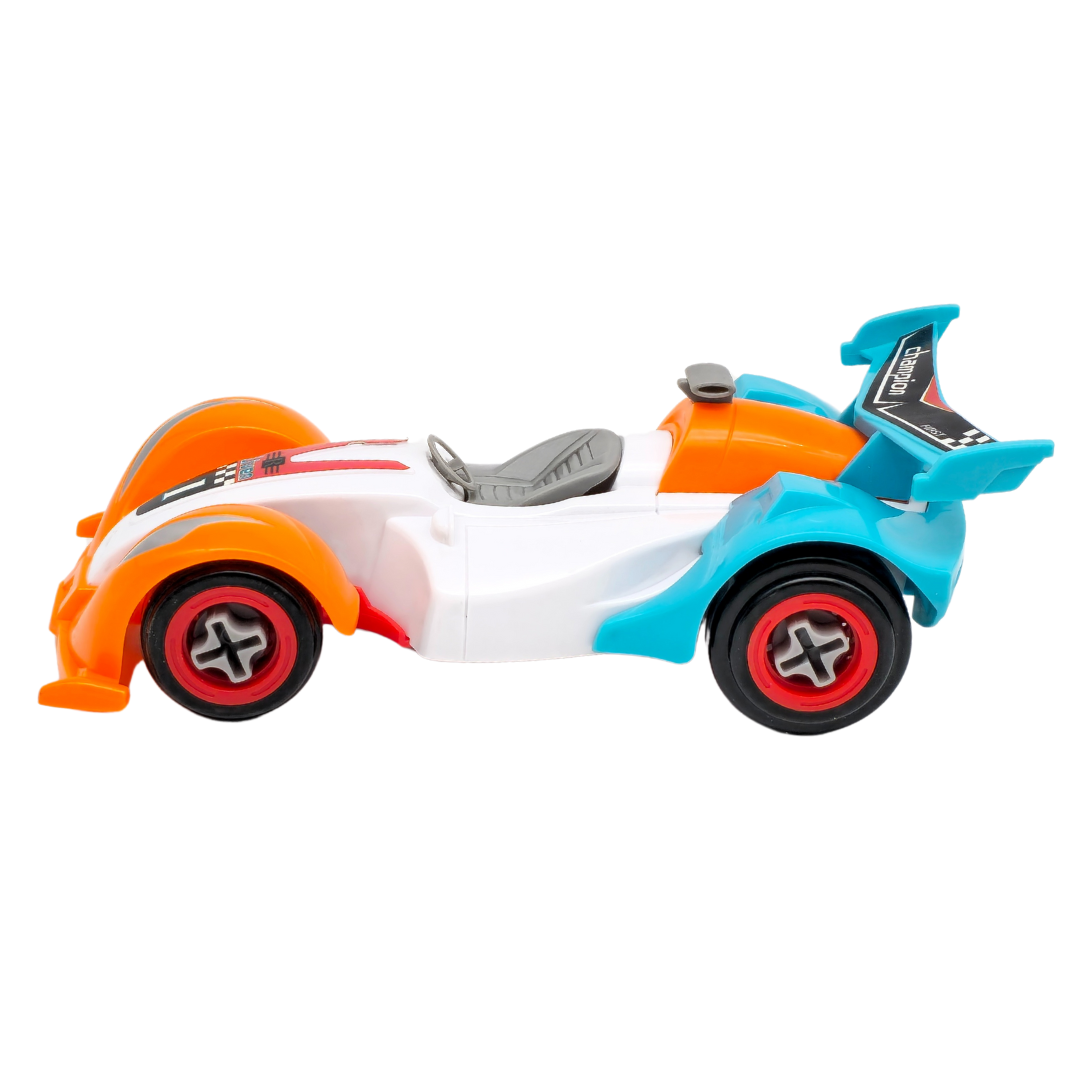 Pojazd auto wyścigowe do rozkręcania i skręcania