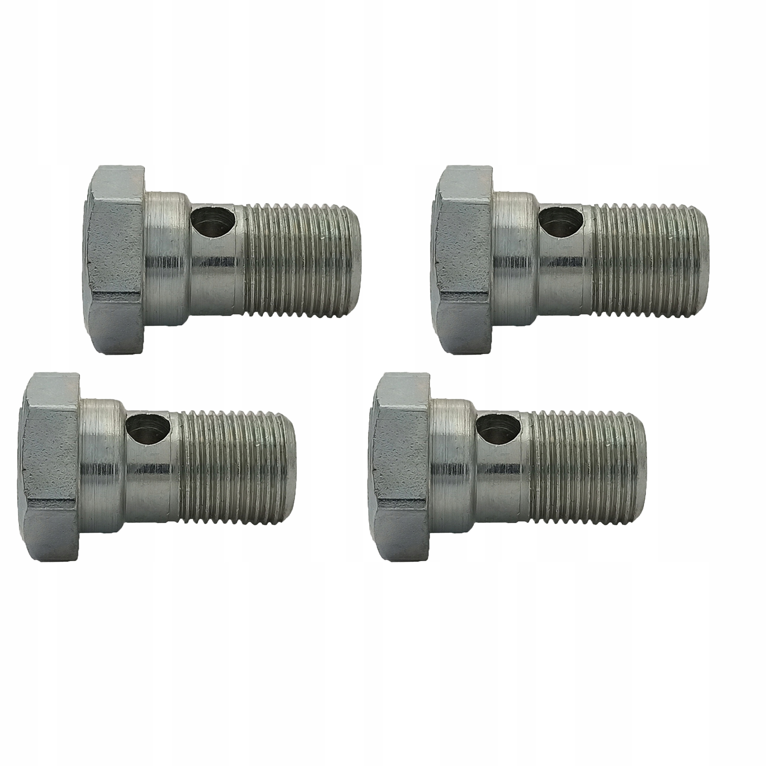 4x Śruba drożna - przelewowa - banjo - do oczek M12x1 ( Fi14 ) ocynk; SR-06