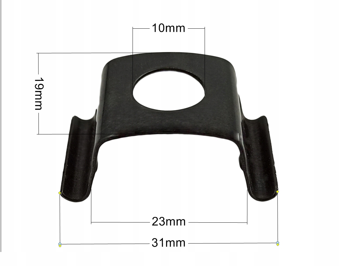 10x Spinka - mocowanie przewodu hamulcowego elastycznego,SP-06