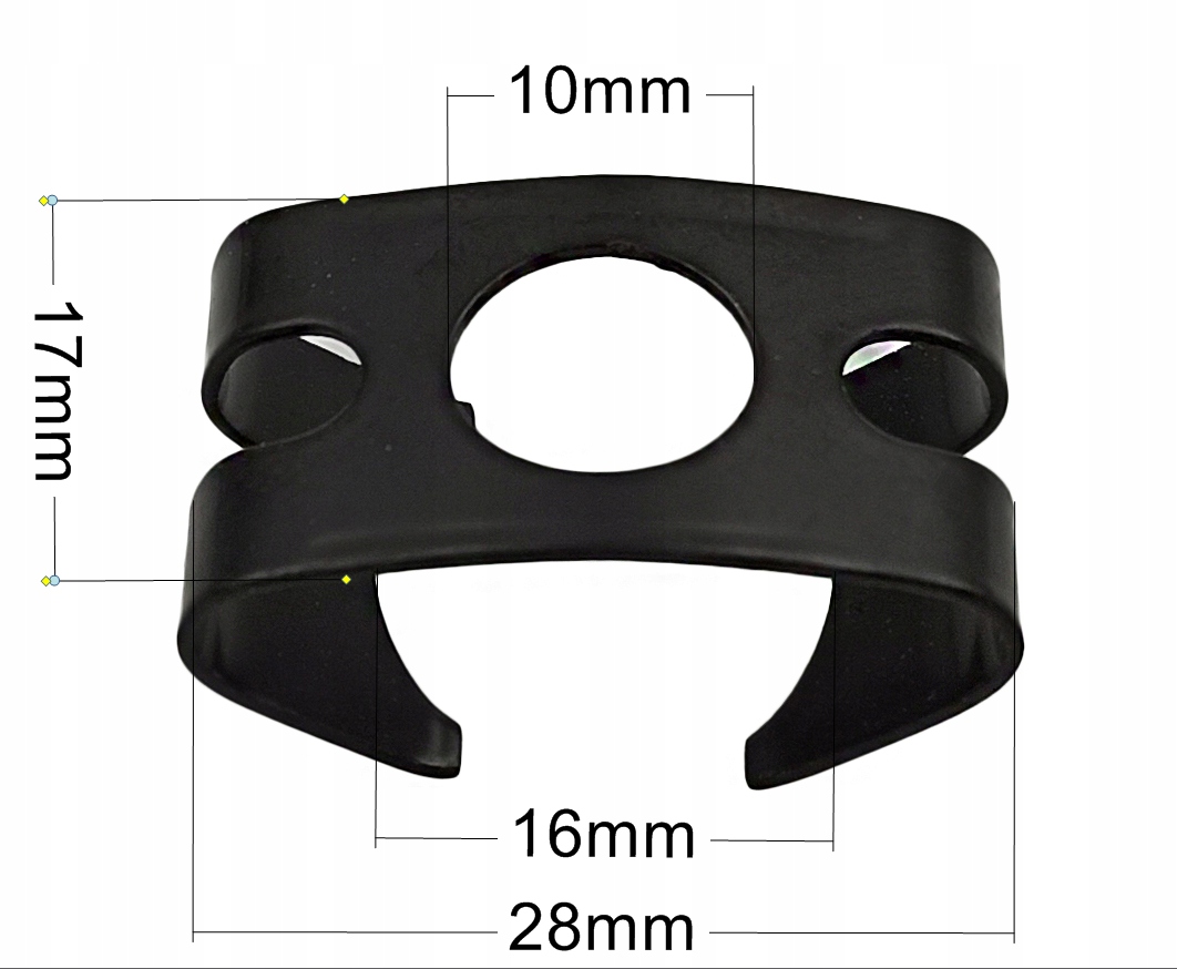 20x Spinka - mocowanie przewodu hamulcowego elastycznego; SP-04