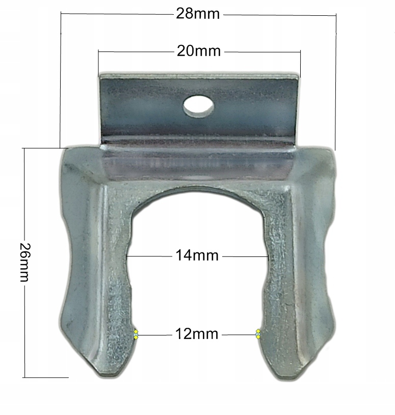 10x Spinka - mocowanie przewodu hamulcowego elastycznego, SP-02B