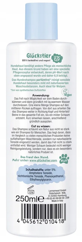 Szampon Dla Psów Gluckstier - Parfumfrei