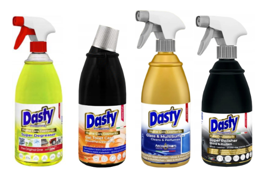 Dasty Zestaw Chemii Domowej - Żel Do Wc 0,75L, Odtłuszczacz 1L , Szyby