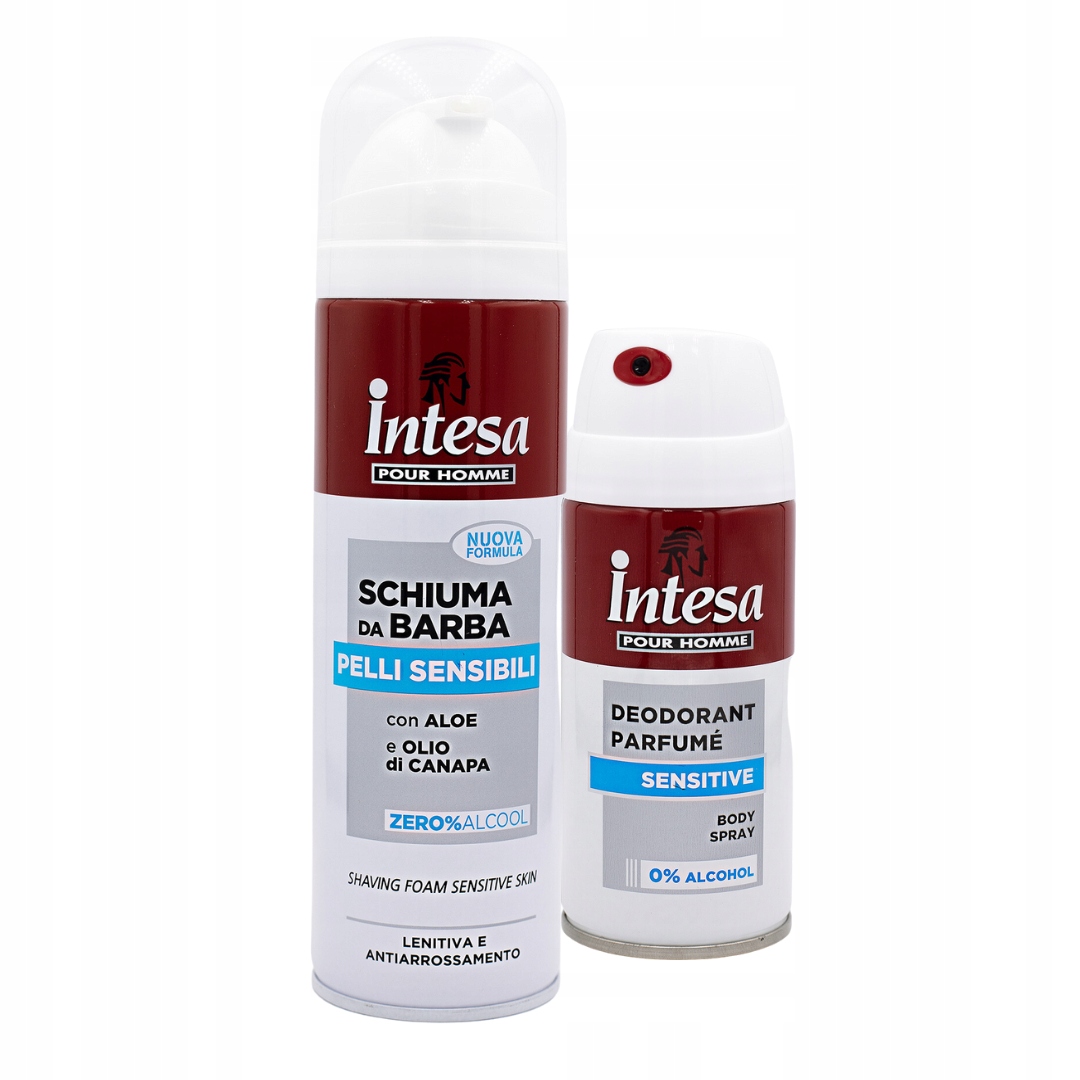 Intesa Men Dezodorant Sensitive 150 Ml + Intesa Pianka Do Golenia Sensitive