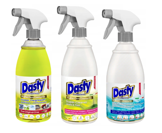 Dasty Zestaw Chemii Domowej - Odtłuszczacz 0,7L, Spray Przeciw Pleśni 0,7L,