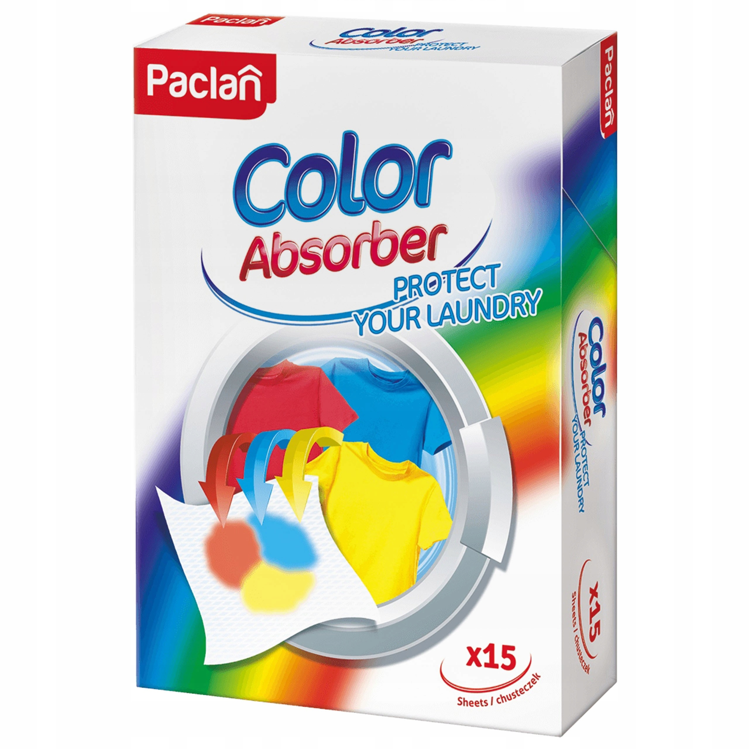Paclan Color Catcher 15 Szt. - Chusteczki Do Prania Zapobiegające Przebarwi