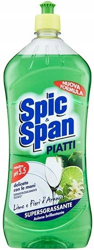 Spic Span Płyn Do Mycia Naczyń 1000 Ml Lime&Orange Cytryna I Pomarańcza