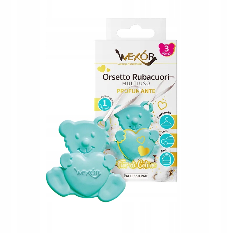 Wexor Odświeżacz Miś W Zawieszce 3 Sztuki