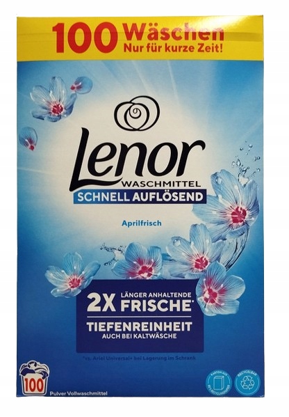 Lenor Proszek Do Prania 6Kg - 2W1 Aprilfrisch, 100 Prań