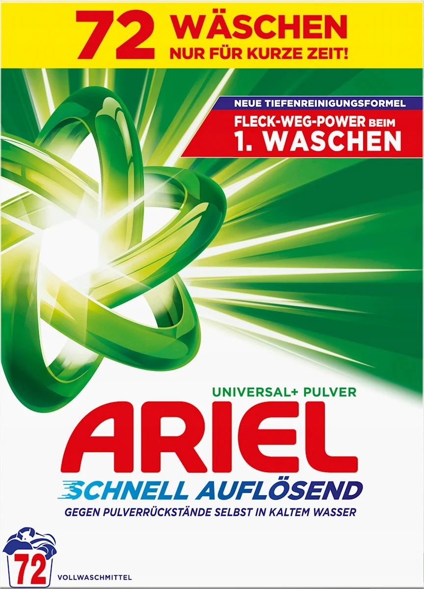 Ariel Proszek Do Prania Uniwersalnego 72 Prania 3,96 Kg