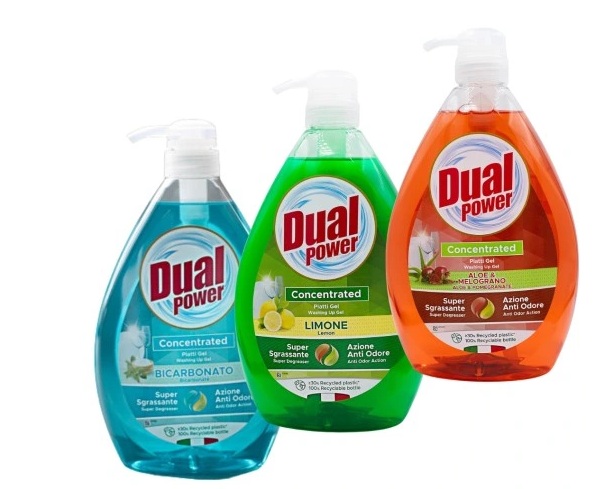 Zestaw Dual Power Płyn Do Naczyń Bicarbonato + Cytryna + Aloe&Melograno 1L