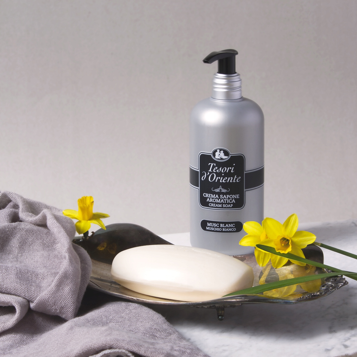 Tesori D`oriente Mydło W Kostce Muschio Bianco 125