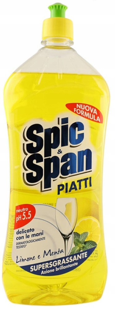 Spic Span Płyn Do Mycia Naczyń 1000 Ml Lemon & Mint Lemonka I Mięta