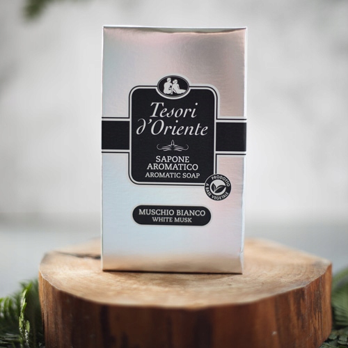 Tesori D`oriente Mydło W Kostce Muschio Bianco 125