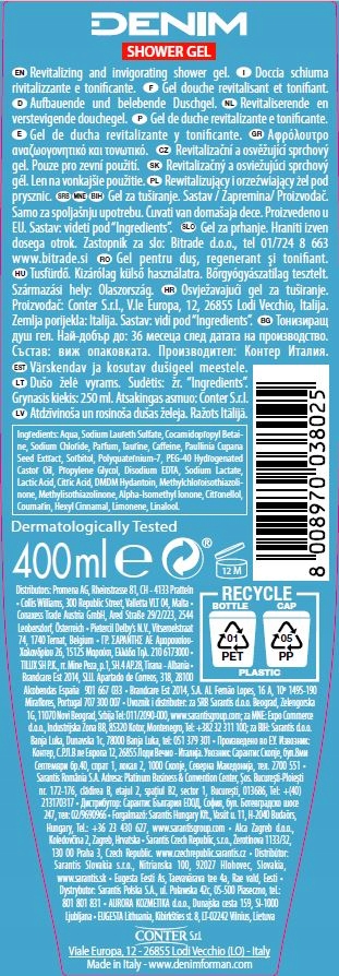 Denim Żel Pod Prysznic 400 Ml Orginal