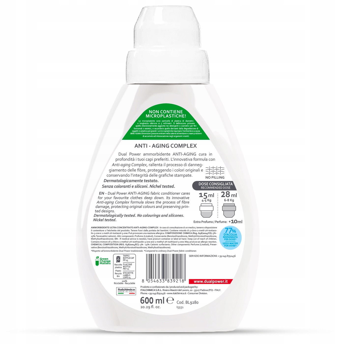 Dual Power Ultra Płyn Do Płukania Przeciw Utracie Koloru 40 Prań 0,6L