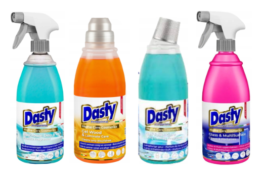Dasty Zestaw Chemii Domowej - Podłogi, Szyby, Łazienka, Wc