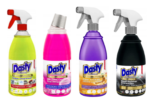 Dasty Zestaw Chemii - Odtłuszczacz 1L, Żel Do Wc 0,75L , Odkamieniacz 0,7
