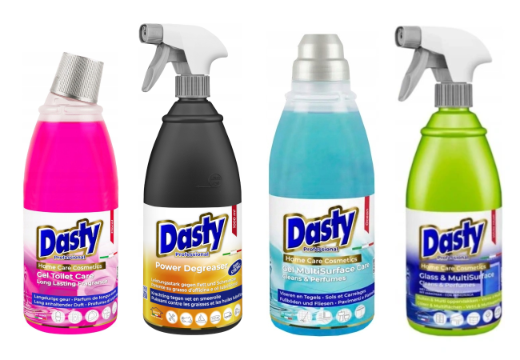 Dasty Zestaw Chemii Domowej - Żel Do Podłóg 0,7L, Płyn Do Szyb 0,7L ,