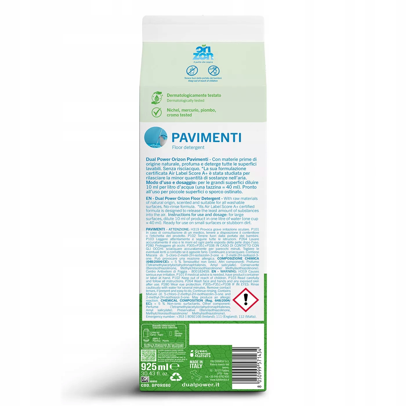 Dual Orizon Płyn Do Mycia Podłóg Kartonik 925 Ml Aloe