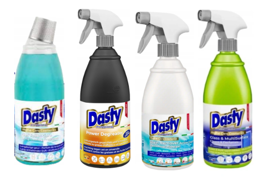 Dasty Zestaw Chemii Domowej - Żel Do Wc 0,75L, Odtłuszczacz 1L, Odplamiacz