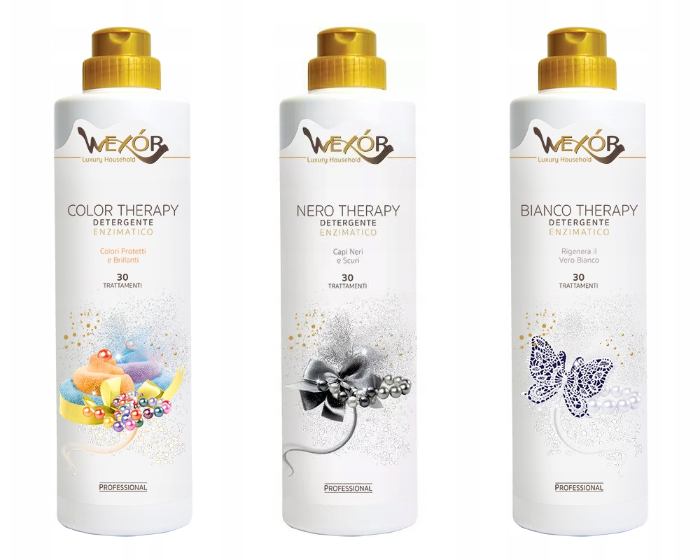 Zestaw Wexor Płyn Do Prania Ubrań 750 Ml X3 – Białe, Czarne, Kolorowe