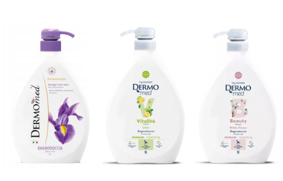 Dermomed Zestaw - 3X Żel Pod Prysznic Irys Lime Białe Kwiaty1000 Ml