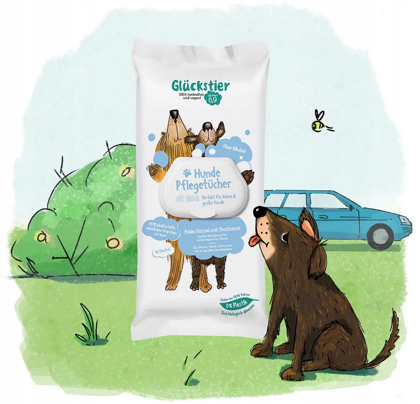 Gluckstier Chusteczki Nawilżane Dla Psów 60 Sztuk