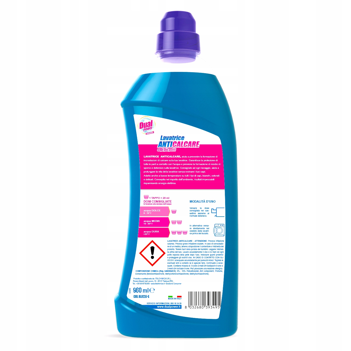 Dual Power Odkamieniacz W Żelu Do Czyszczenia Pralki W Żelu 960 Ml