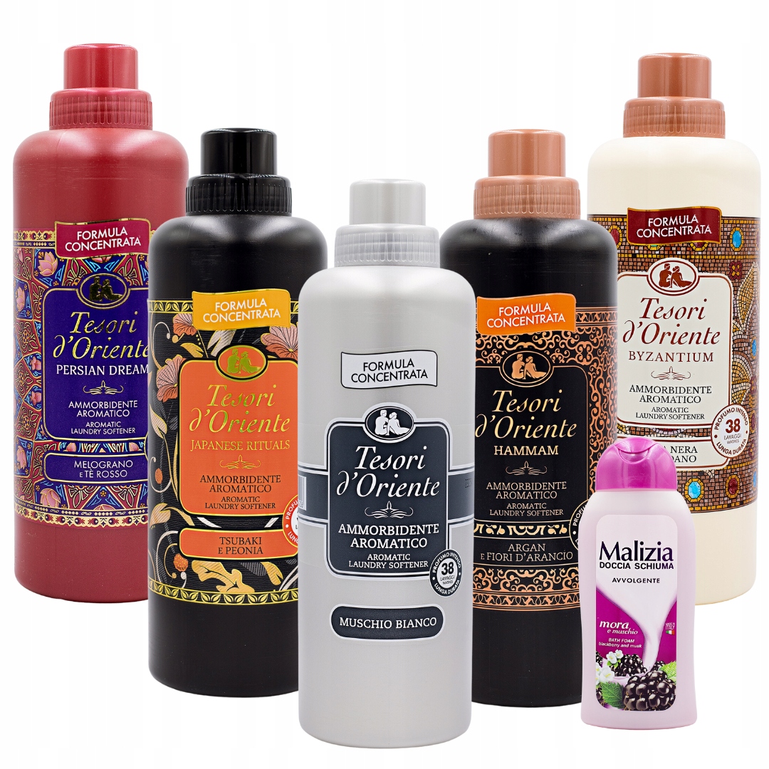 Bestseller! Tesori D'oriente Zestaw 5 Włoskich Płynów Do Płukania + Gratis