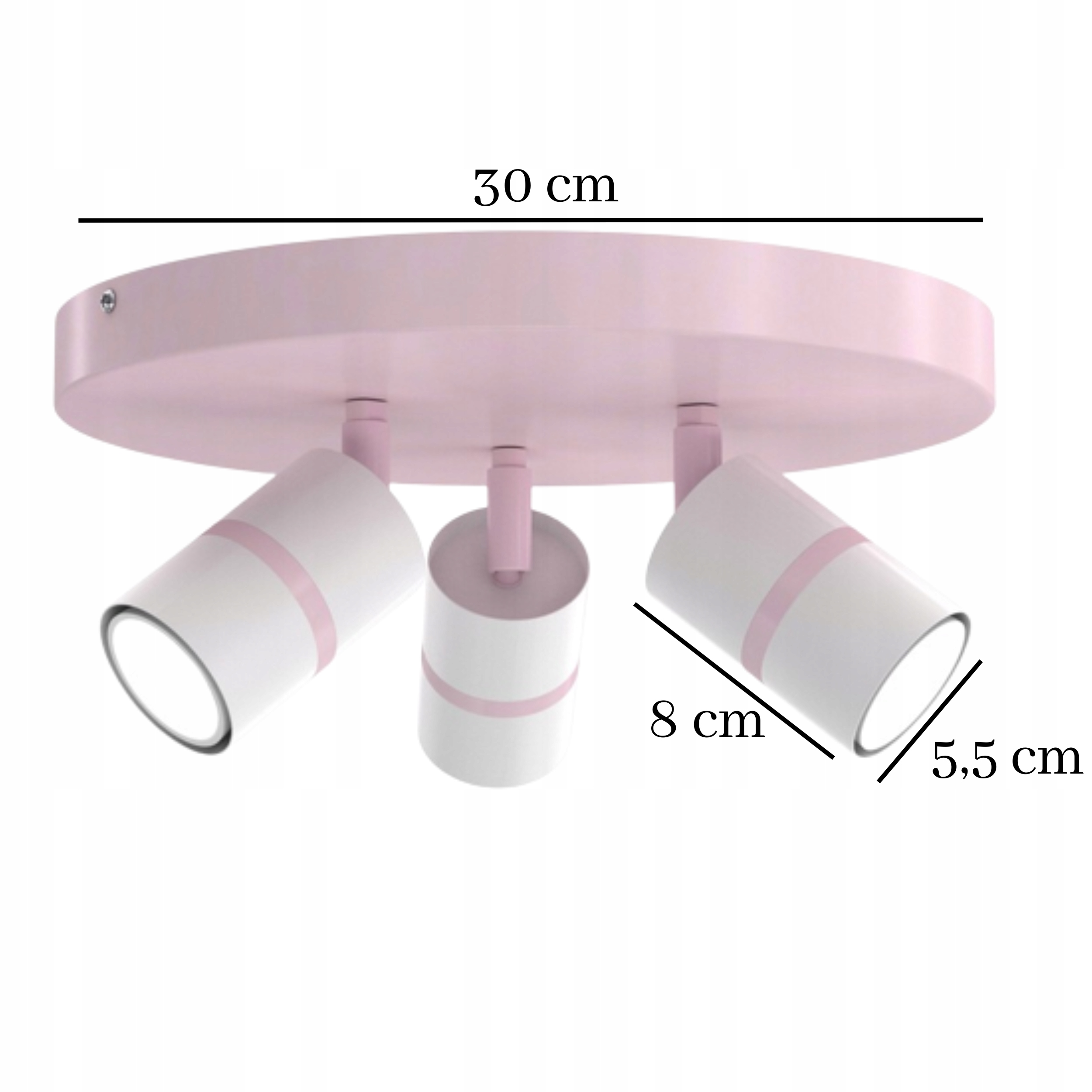 colorUp インテリアライト Lampa sufitowa regulowane spoty gu10 różowy pudrowy 346097