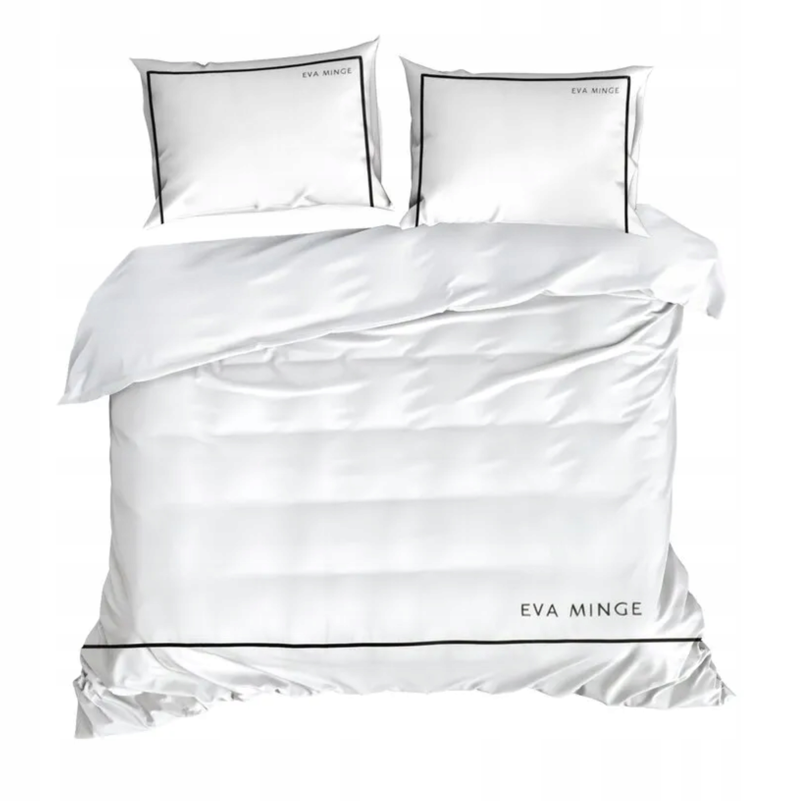 Pościel Eva Minge 160x200 Biała 100% BAWEŁNA MAKOSATYNA PREMIUM