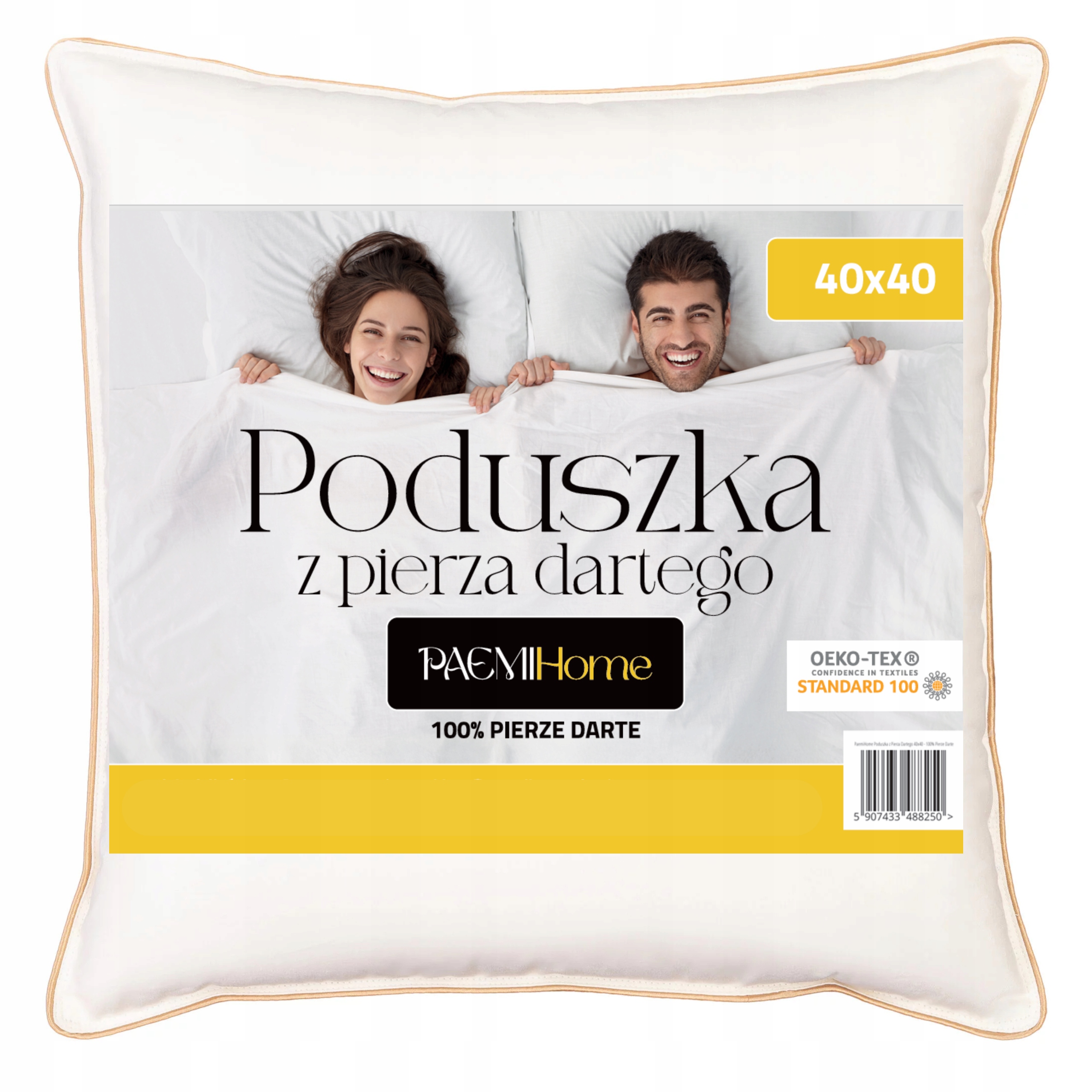 Poduszka Jasiek z Pierza Dartego 40x40 PaemiHome