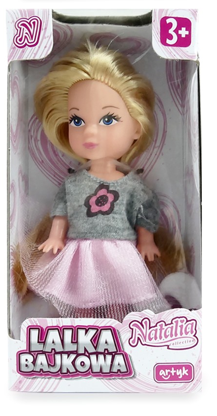 Mini laleczka Natalia 8 cm — urocza kolekcja 8 wzorów, idealna do zabawy i na prezent (wiek 3+) Wzór 6 