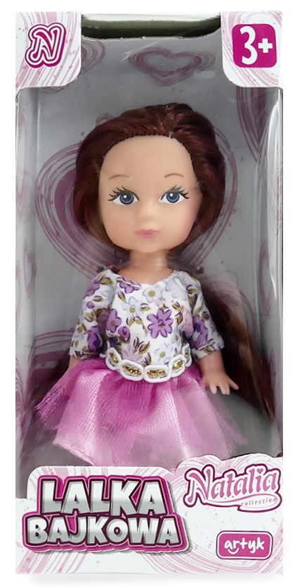 Mini laleczka Natalia 8 cm — urocza kolekcja 8 wzorów, idealna do zabawy i na prezent (wiek 3+) Wzór 2 