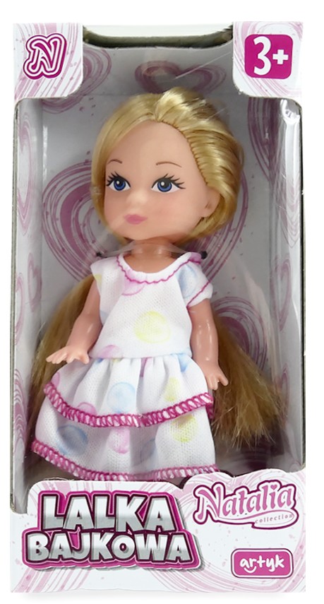  Mini laleczka Natalia 8 cm — urocza kolekcja 8 wzorów, idealna do zabawy i na prezent (wiek 3+) Wzór 4 