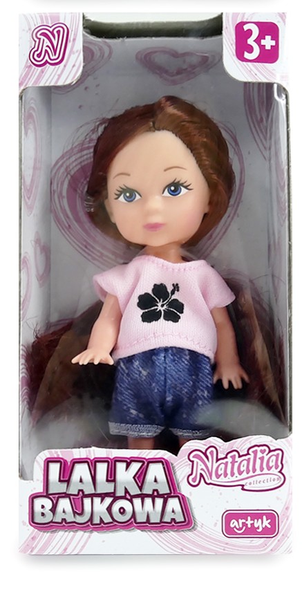 Mini laleczka Natalia 8 cm — urocza kolekcja 8 wzorów, idealna do zabawy i na prezent (wiek 3+) Wzór 5 