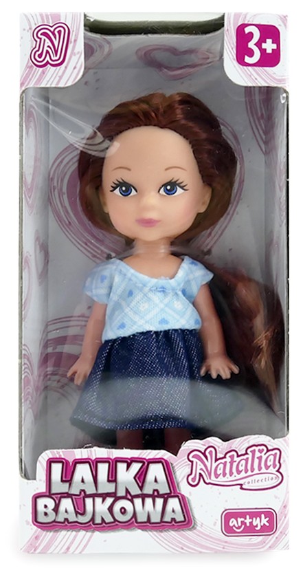 Mini laleczka Natalia 8 cm — urocza kolekcja 8 wzorów, idealna do zabawy i na prezent (wiek 3+) Wzór 7 