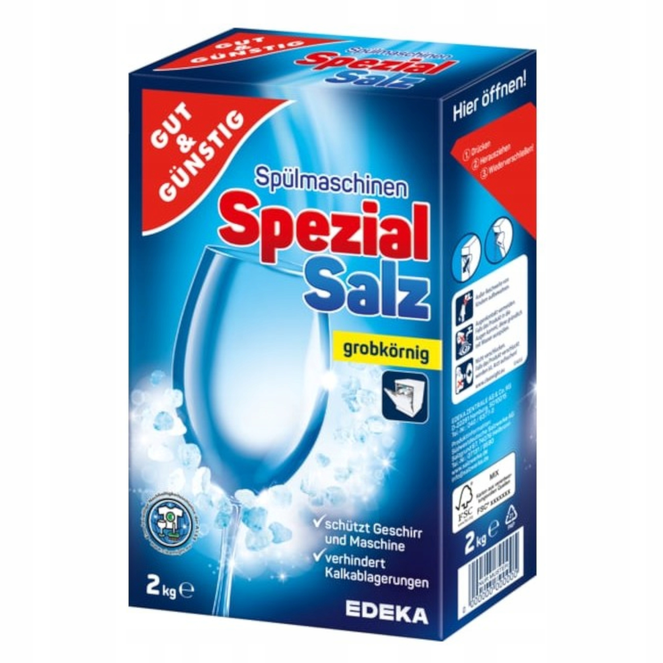 Sól do Zmywarki Ochronna Niemiecka G&G Spezial Salz 2kg Zmiękcza Wodę