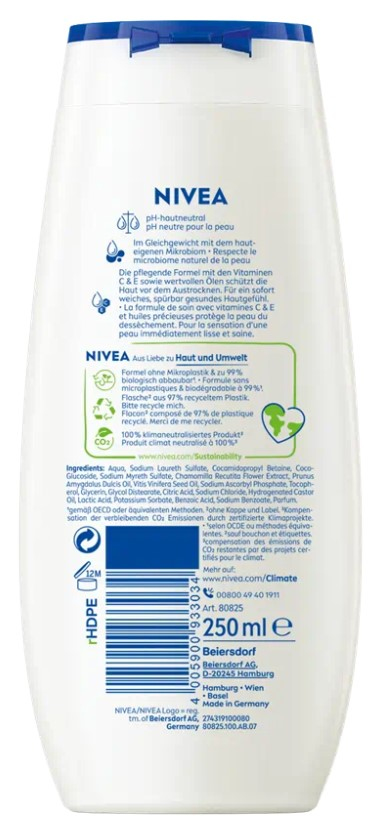 Żel Nivea Creme Sensitive 250 ml — 10
