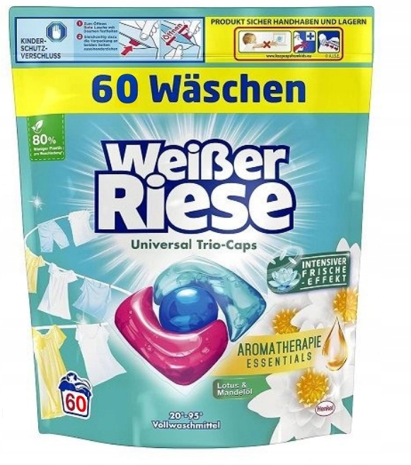 Weißer Riese Trio-Caps kapsułki dp prania 60 szt z Niemiec