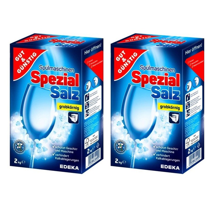 Sól do Zmywarki Ochronna Niemiecka G&G Spezial Salz 2kg Zmiękcza Wodę — 12